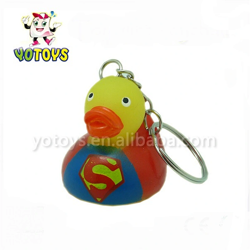 superman duck toy soft pvc rubber keychain wholesale custom promotional keychain,Cheap Custom Promotional Keychain