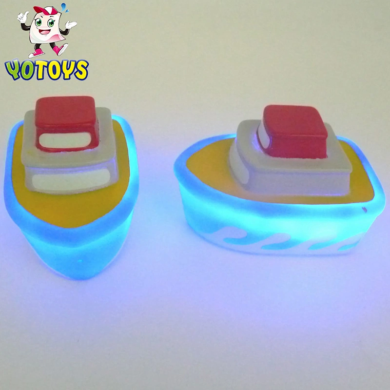 Wholesale Flashing Boat Set Squirter Bath Vinyl Both Floating Toy Flashing Toy