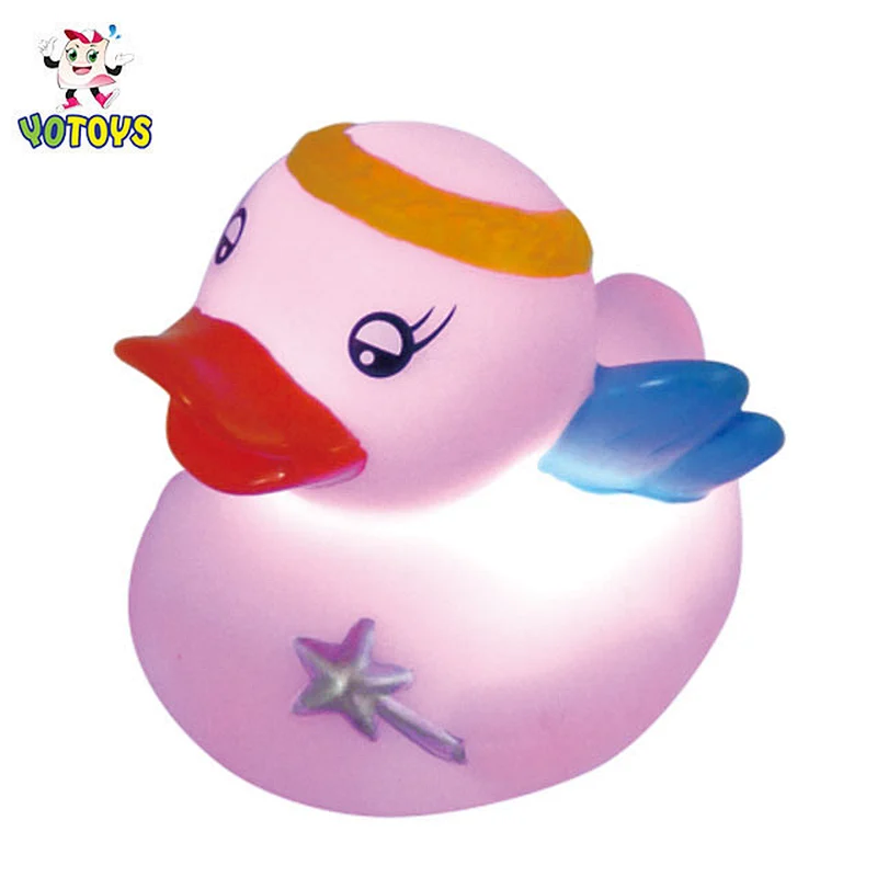 Made in China led rubber duck pvc toy custom rubber duck with light electronic toys for kids