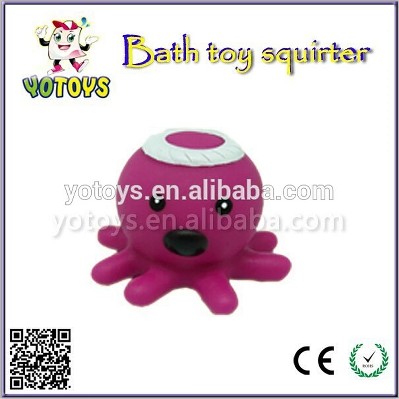 Colorful Plastic Small Sea Animal Toy Octopus For Baby Bathing Play