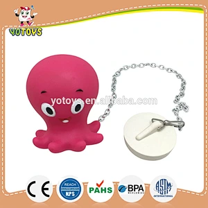 tub stopper, Vinyl PVC toy with metal chain and stopper