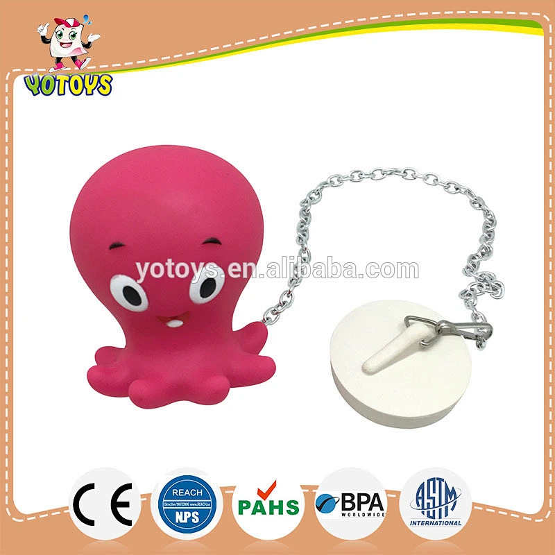 tub stopper, Vinyl PVC toy with metal chain and stopper