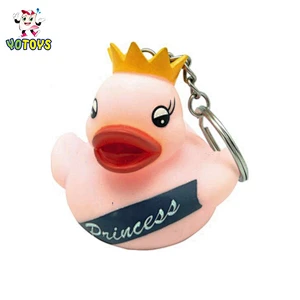 Custom Logo Vinyl Rubber Ducky Key Chain Collection