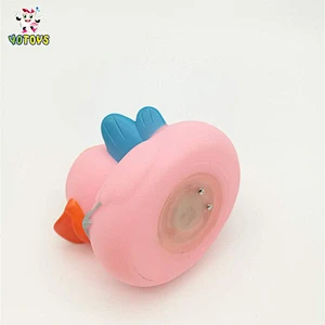 Children Loved Flashing Duck PVC Baby Bath Animal LED Rubber Duck Flashing Toy