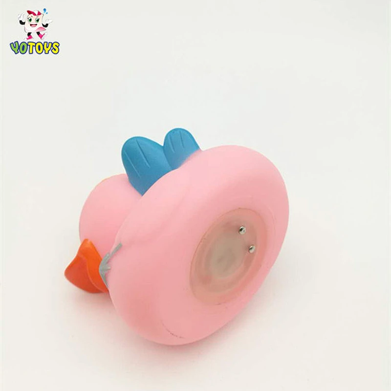 Children Loved Flashing Duck PVC Baby Bath Animal LED Rubber Duck Flashing Toy