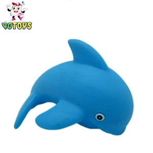 Water Squirter Blue Color Plastic Jumping Dolphin PVC Toy