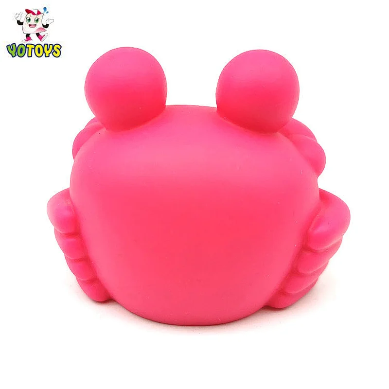 Made in China baby bath toy custom design rubber toy PVC sea animals toy plastic crab for child