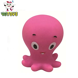Customized top quality rubber floating octopus bath toy