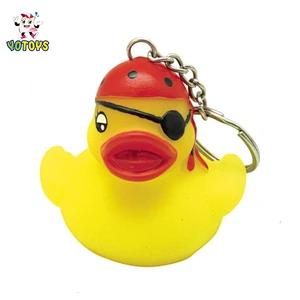Promotional Custom Plastic Vinyl Pirate Duck Keychain