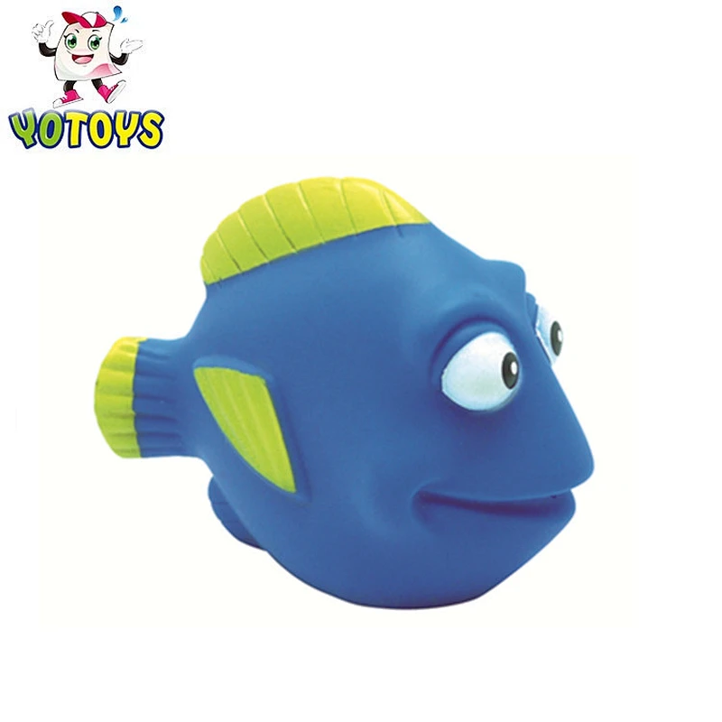 cute blue small rubber shark toy for kids