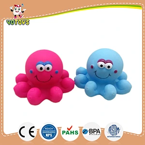 octopus bath toy/squirt animals toy/floating rubber toy