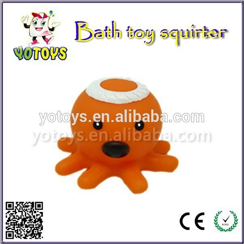 Colorful Plastic Small Sea Animal Toy Octopus For Baby Bathing Play