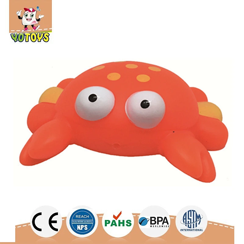 Orange Squirt Crab Rubber Baby Bath inflatable crab