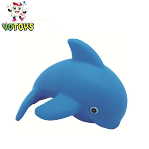 Pink fish toy mini bath toy rubber animals