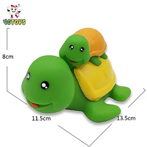 New design Baby rubber bath toy tortoise mom & kid mother love plastic learning toys for kids