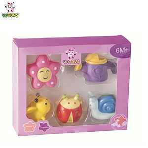 Hot Selling PVC Baby Animal Bath Toy Set Wholesale Rubber Toy for Kids