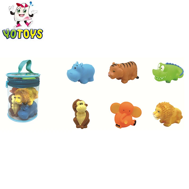 Good Quality small plastic animal toy set 4pcs for kids