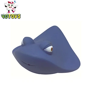 Blue squirter flying fish baby bath toy storage