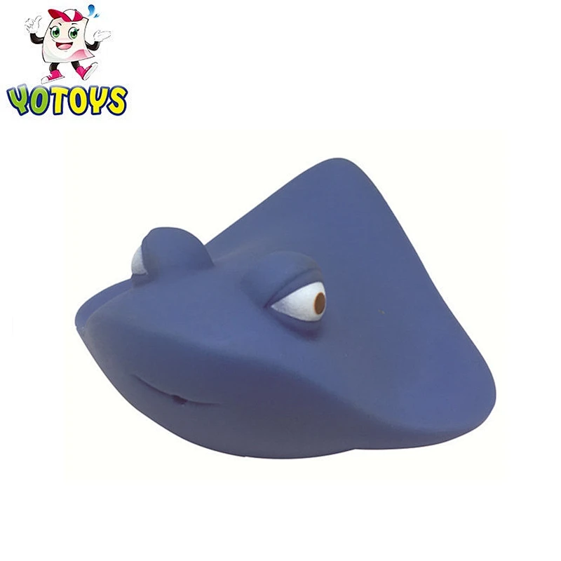 Blue squirter flying fish baby bath toy storage