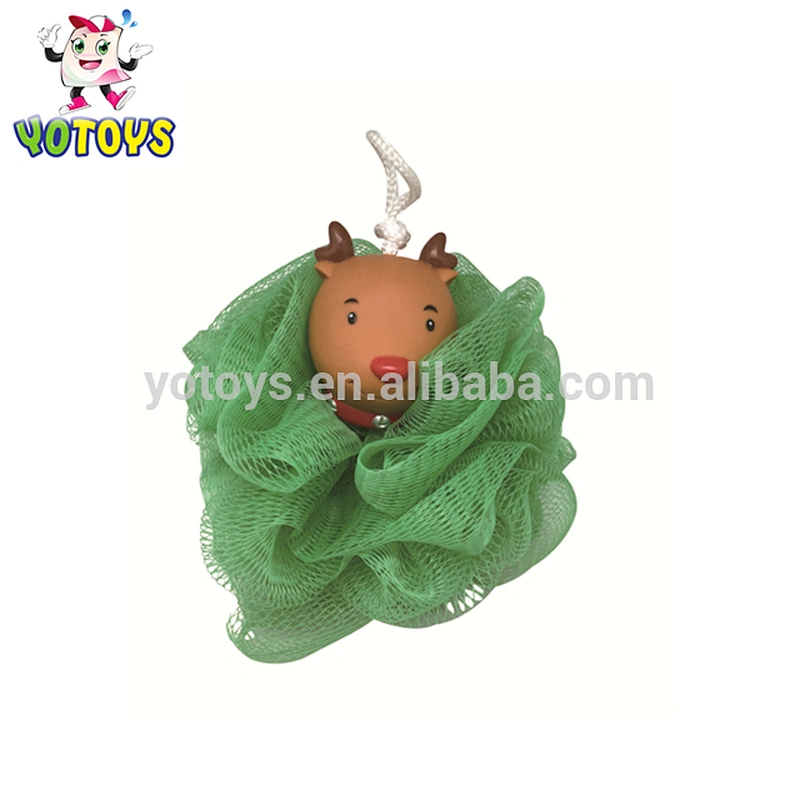 High quality mesh bath puff soap ball with cute toys