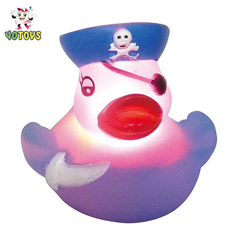 Made in China led rubber duck pvc toy custom rubber duck with light electronic toys for kids