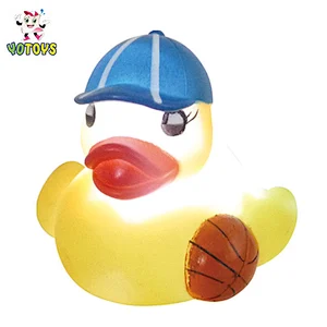 Made in China led rubber duck pvc toy custom rubber duck with light electronic toys for kids