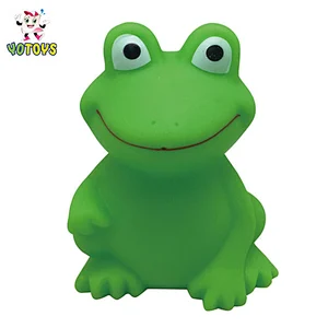 New design Cute animal toy frog led rubber toy baby bath toys for child