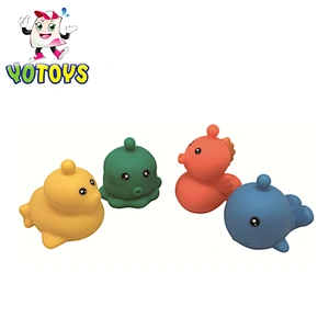 Floating rubber animal snap ocean links soft toys for kids
