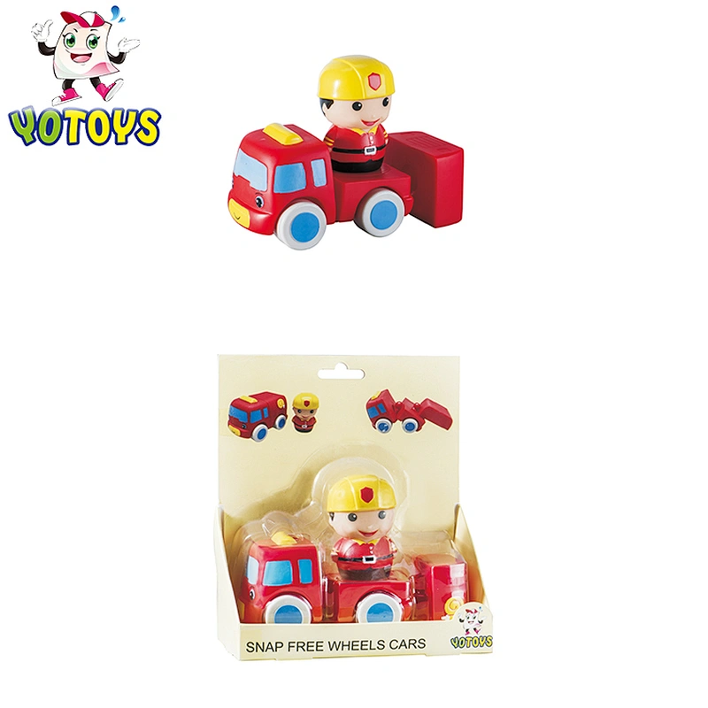 Wholesale Custom Movable Race Car Self Assemble Rubber Snap Free Wheels Toy Car