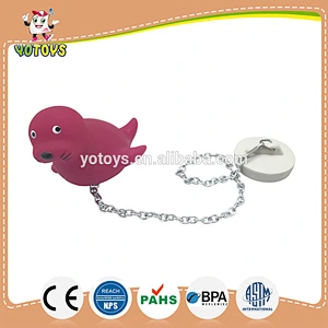 tub stopper, Vinyl PVC toy with metal chain and stopper