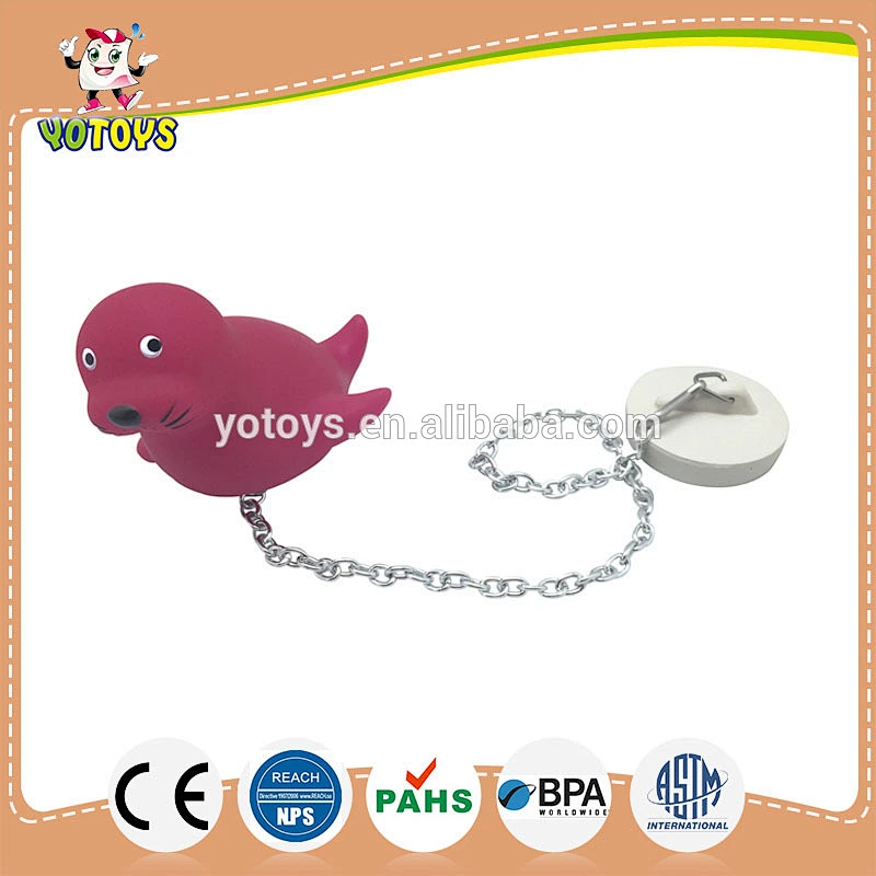 tub stopper, Vinyl PVC toy with metal chain and stopper