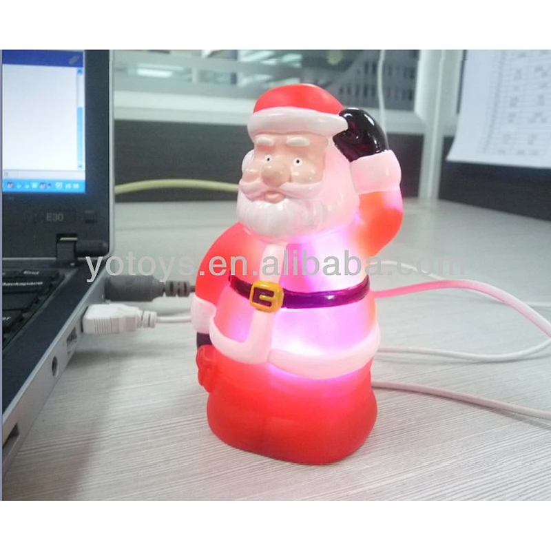 Led electric funny xmas gift usb santa claus