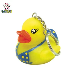 Custom Logo Vinyl Rubber Ducky Key Chain Collection