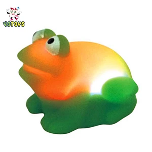 Flashing Rubber Duck with Flowers Led Light Up Baby Toys
