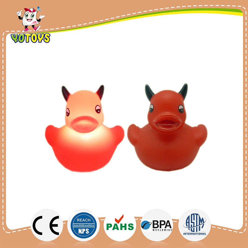 eco-friendly LED baby toy,light up yellow rubber duck,flashing baby bath toy