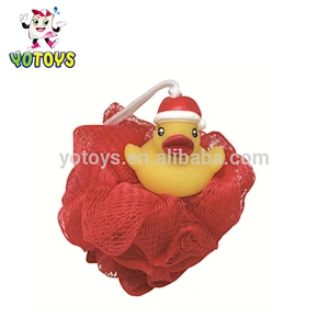 High quality mesh bath puff soap ball with cute toys