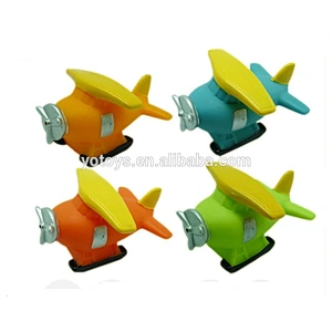 Colorful Novelty plastic rubber toy plane for baby bathing/ Plastic plane/ Rubber plane
