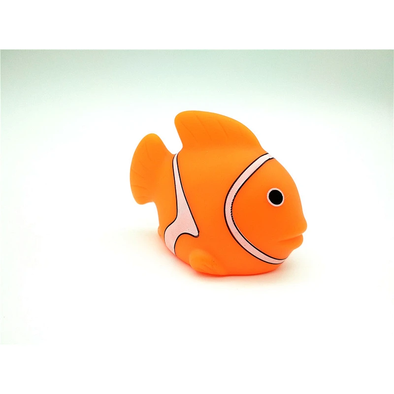 Hot Selling Mini Plastic Fish Water clown fish Toys,Baby Weighted Floating Rubber Sea Animal Toys