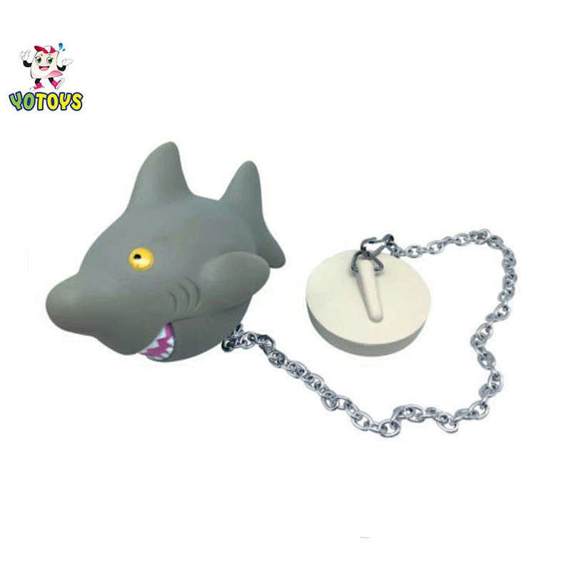 Rubber Toy Duck with Plug for Bath with Chain