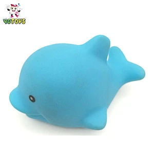 Plastic Rubber Figure Toy OEM Sea Animal Dolphin Bath Toy PVC Animal Toy