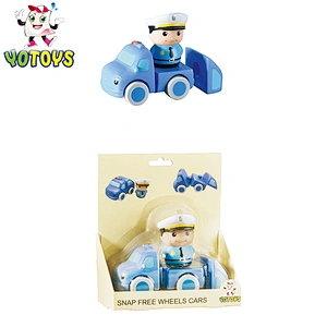 Wholesale Custom Movable Race Car Self Assemble Rubber Snap Free Wheels Toy Car