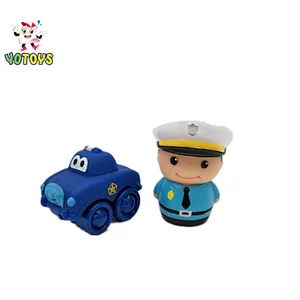 Plastic Blue Fire and Police Truck Toy for Kids,funny education toy gift for children