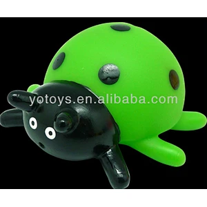Custom Green Color Ladybird Insect Baby Vinyl Toys