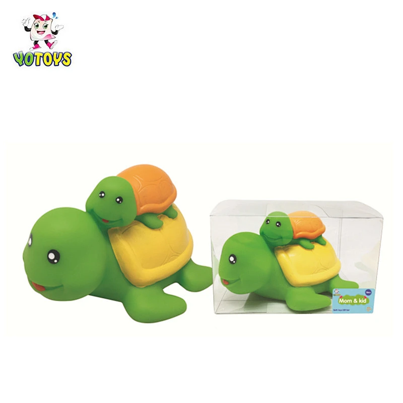 Eco-friendly Plastic Rubber Mon and Kid Bath Duck Toy Animal Toy for Baby Kid