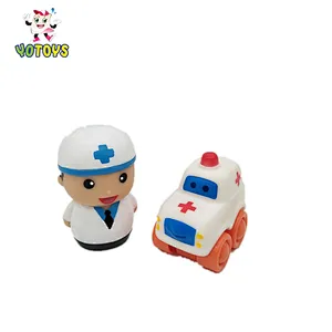 Plastic Blue Fire and Police Truck Toy for Kids,funny education toy gift for children