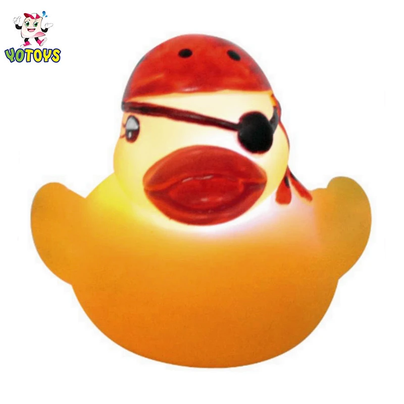 High Quality Baby Plastic Yellow Duck Bath Led Light Toy