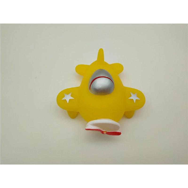 Hot Sale Yellow Soft Vinyl Helicopter Water Squirter Toys