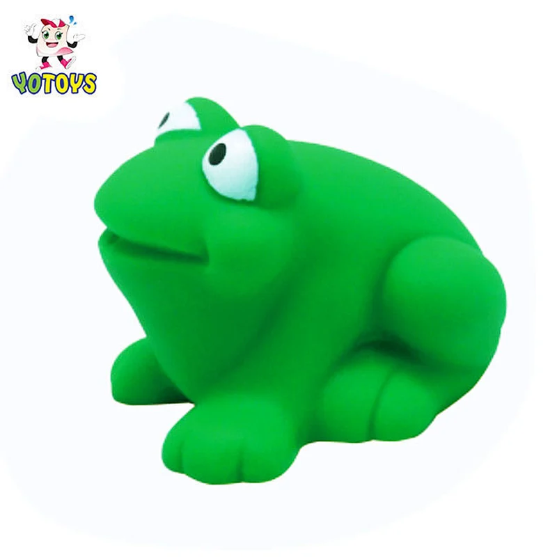 New design Cute animal toy frog led rubber toy baby bath toys for child