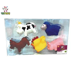 Water Spraying Vinyl Sea Animal Gift Ocean Bath Toy Set for Baby