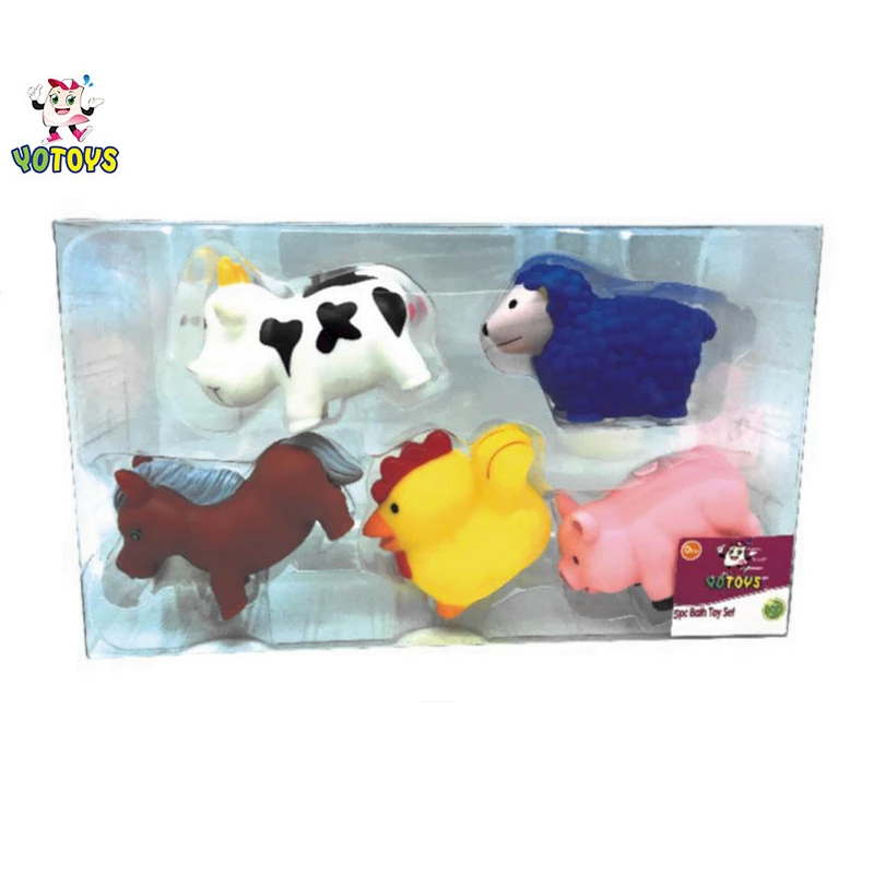 Water Spraying Vinyl Sea Animal Gift Ocean Bath Toy Set for Baby